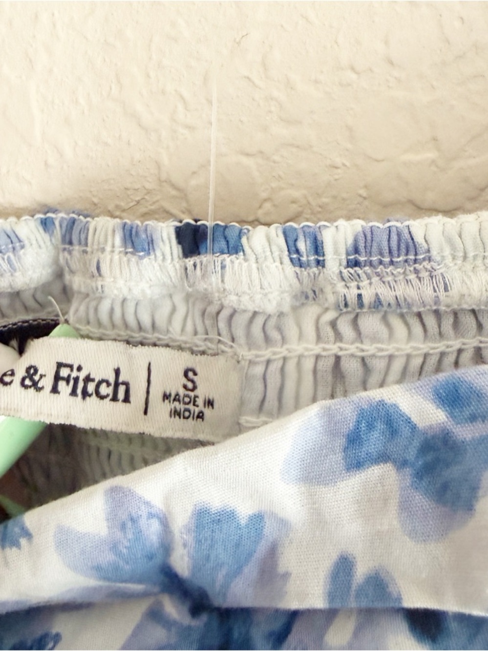 Abercrombie & Fitch Emerson Poplin Puff Sleeve Blue Floral Midi Dress Size Small - Picture 5 of 7